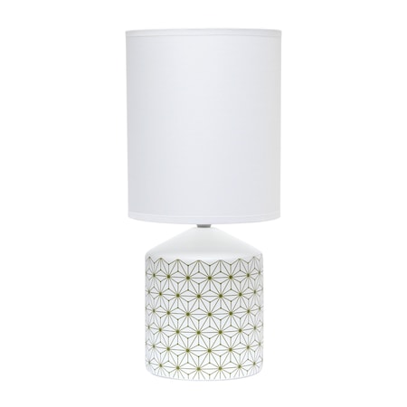 Fresh Prints Table Lamp, Gold Squares